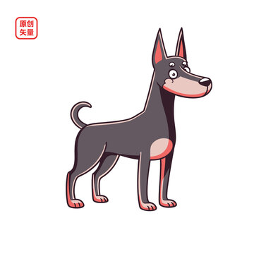 矢量插圖動(dòng)物萌寵可愛(ài)小狗