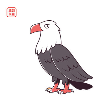 矢量插圖動物鳥白頭鷹