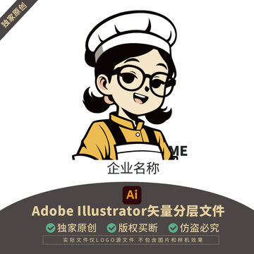 餐飲LOGO品牌LOGO工筆畫企業(yè)家居