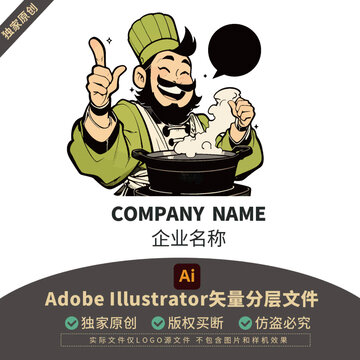 餐飲LOGO設計人物LOGO玩偶零食卡通