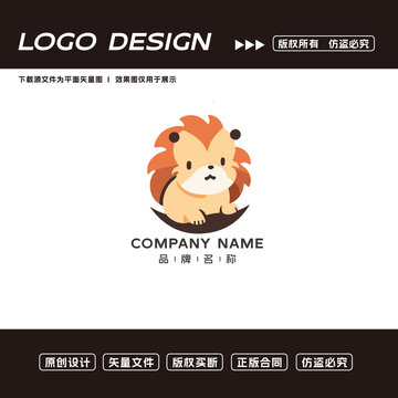 卡通獅子logo標志