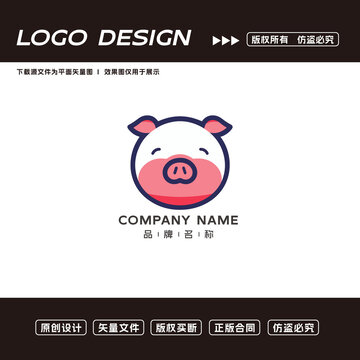 豬logo標志