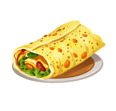 美味煎餅果子插畫