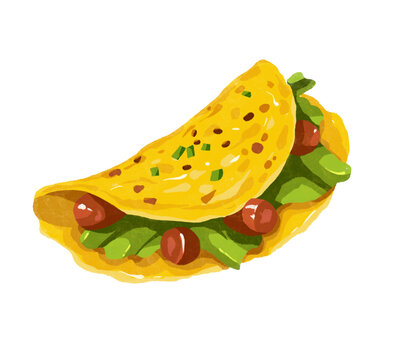 美味煎餅果子插畫