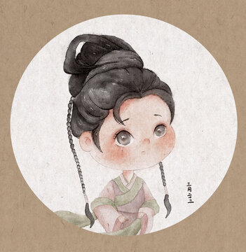水墨古風(fēng)女孩