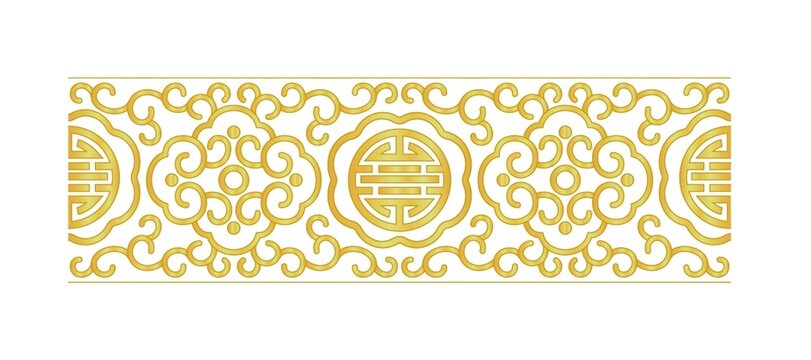 矢量傳統(tǒng)花紋如意紋樣