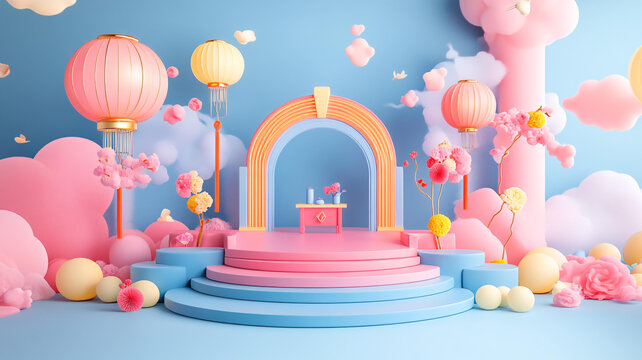 創(chuàng)意中秋展臺(tái)