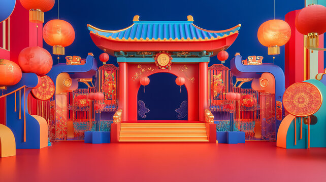 創(chuàng)意中秋展臺(tái)