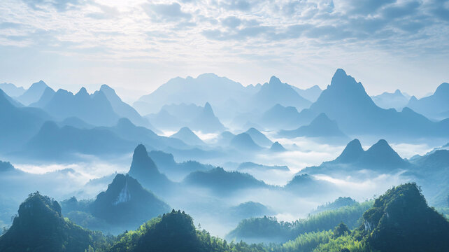 山水云霧圖