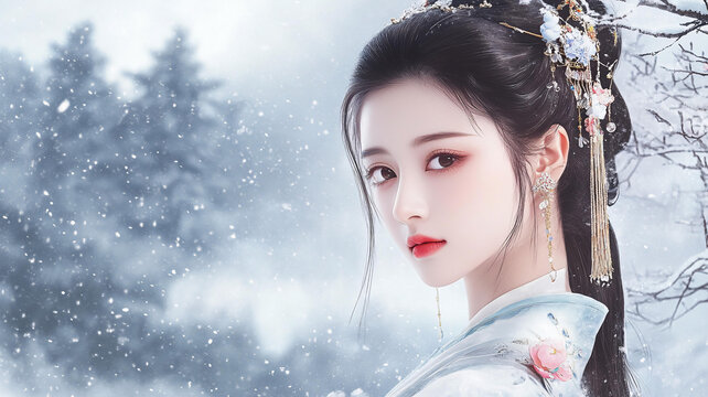 古典美女壁紙