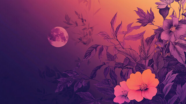 唯美月夜花