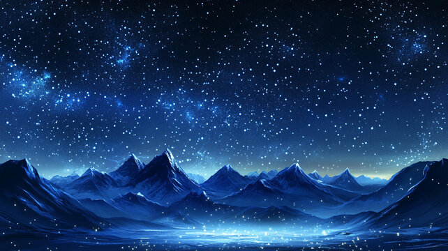 藍(lán)調(diào)遠(yuǎn)山背景