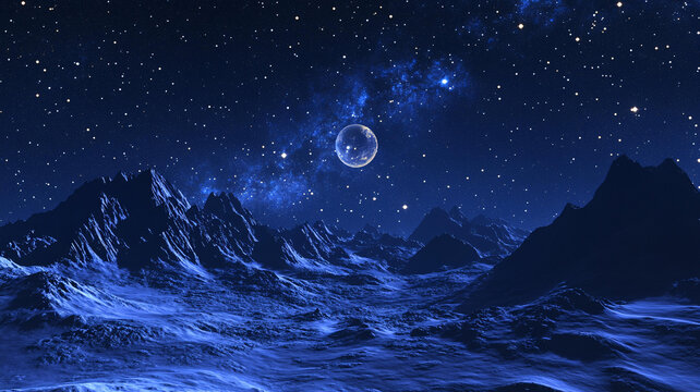 藍(lán)月夜夢幻唯美奇幻