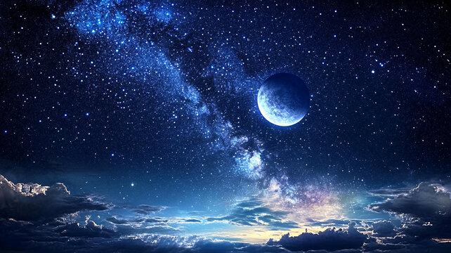 藍月夜夢幻唯美奇幻