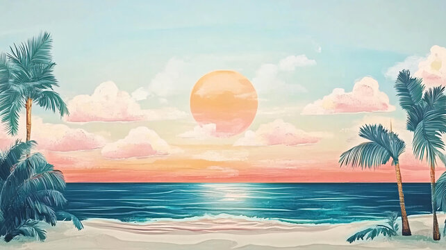 海邊落日
