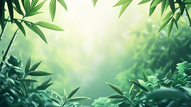 唯美竹葉背景