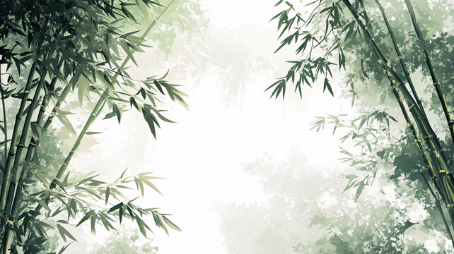 唯美竹林背景