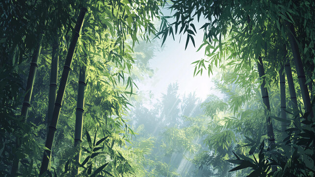 光影竹林背景