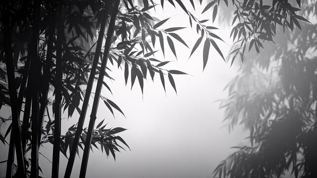 水墨竹林