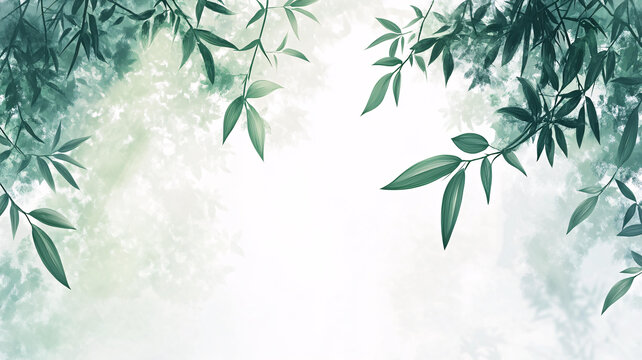 唯美竹葉背景