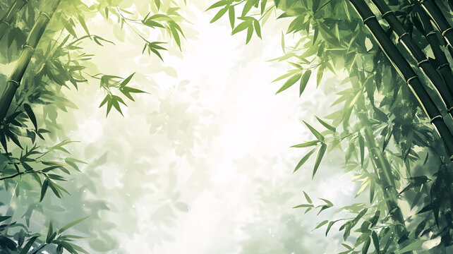 唯美竹林背景