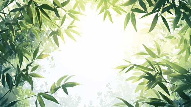 唯美竹葉背景