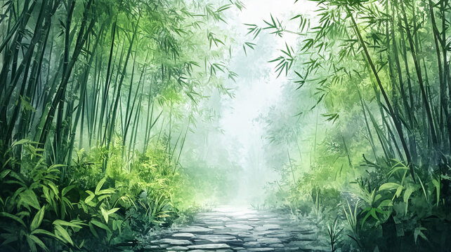 竹林小路背景