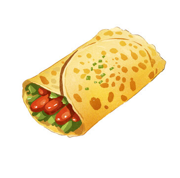 美味煎餅果子插畫