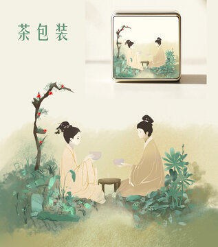 古人小憩包裝