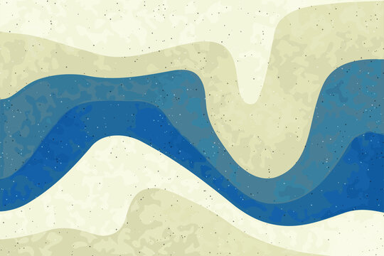 復古抽象曲線矢量背景