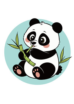 大熊貓吃竹葉