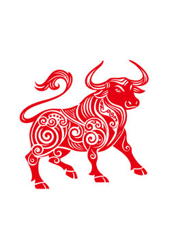 剪紙牛