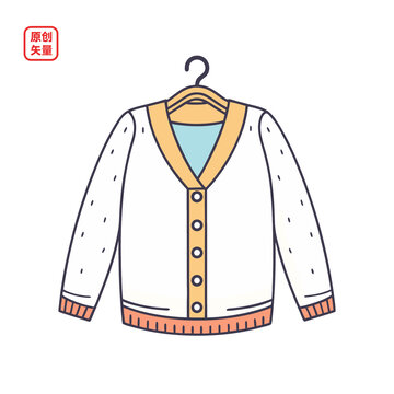 矢量插圖衣服簡(jiǎn)約毛衣