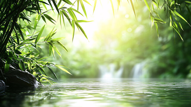 唯美竹林背景