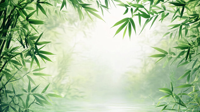 唯美竹林背景