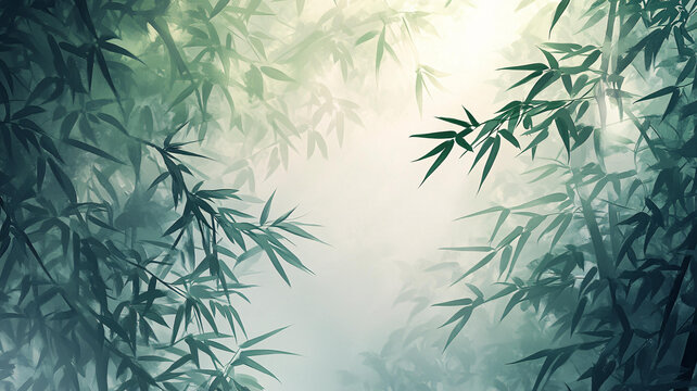 唯美竹葉背景