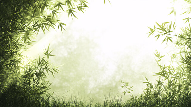 古典水墨竹林