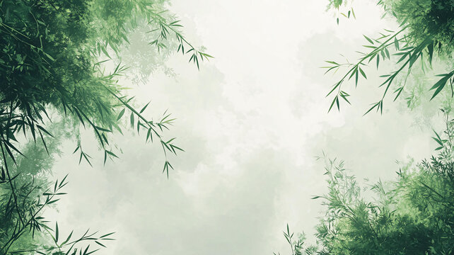 唯美竹林背景