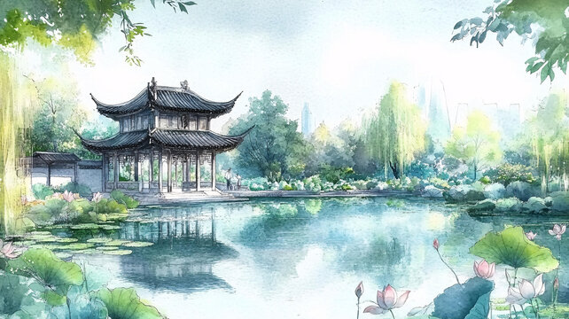荷花池