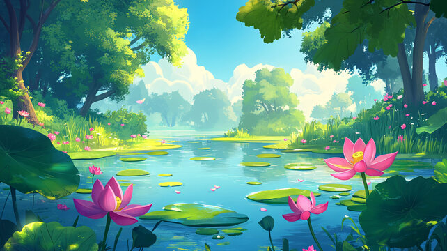 荷花大場(chǎng)景