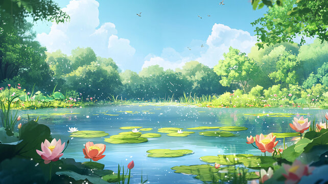 荷花大場(chǎng)景