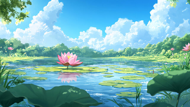 荷花大場(chǎng)景