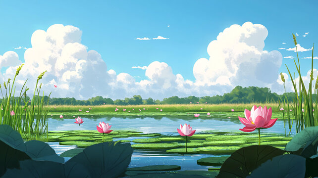 荷花大場(chǎng)景