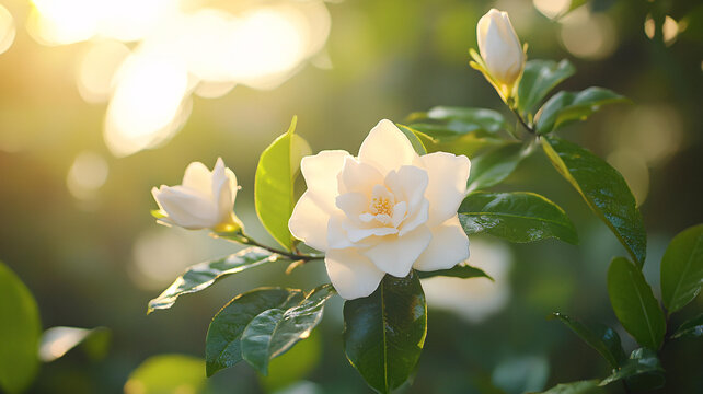 清晨茉莉花