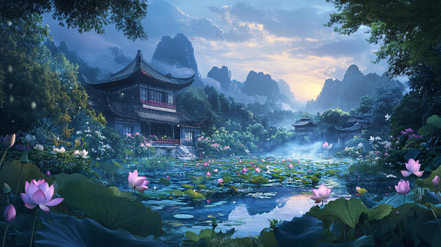荷花大場(chǎng)景