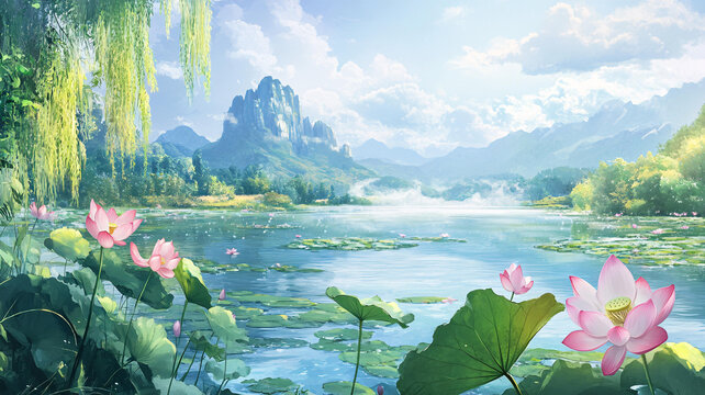 荷花大場(chǎng)景
