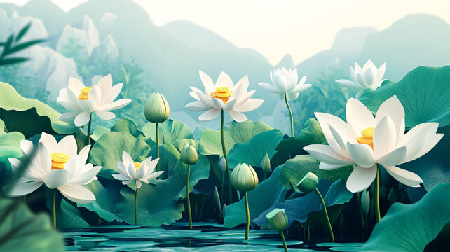 荷花背景