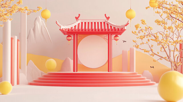 創(chuàng)意中秋展臺