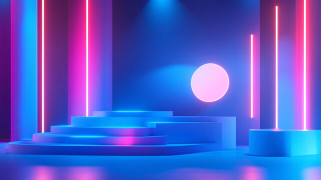霓虹燈展臺