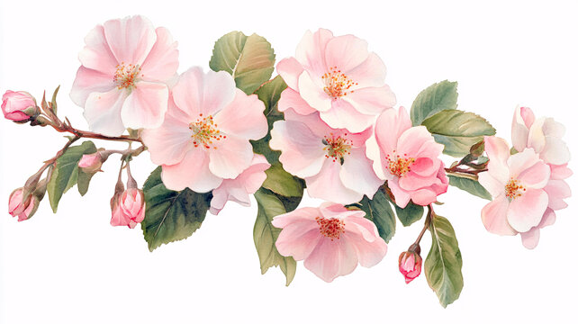 蘋果花桃花杏花